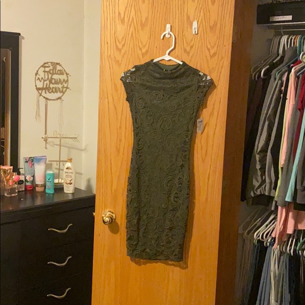 Olive Green Cocktail Dress